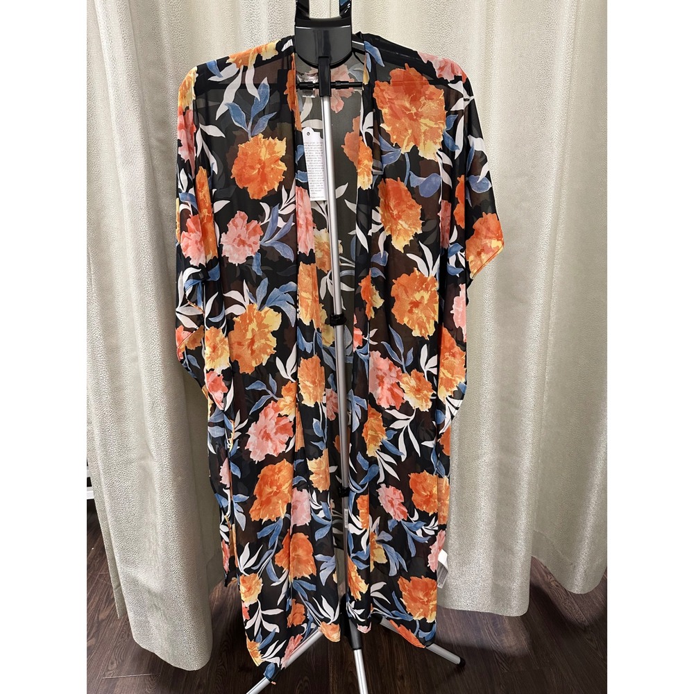 Band of Gypsies Floral Sheer Kimono Cardigan - One Size - NWT
